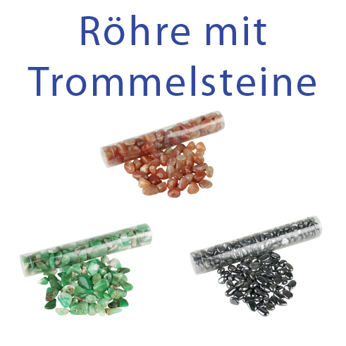 Röhre gefüllt mit Trommelsteine