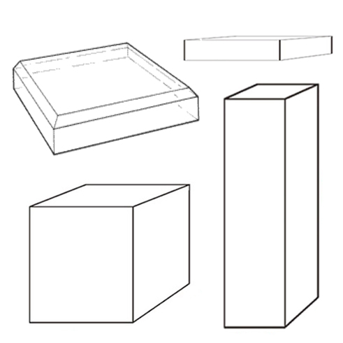 Acrylglas Präsentationssockeln