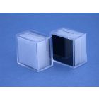 Edelsteindose 28 x 28 x 19 mm. weiss und schwarz