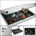 Alu Sammel-Vitrine 295x203 mm. - 12 Fächer 