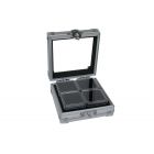 Aluminium Sammel-Vitrine 100x95 mm - 1 Fach 4S