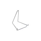 Verchromter Metall praesentations staender 35x35x40 mm.