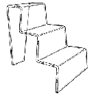 Acrylglastreppe 3-stufig