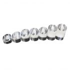 Set mit 7 Acrylglas-Ringsäulen