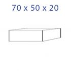 Acrylglas-Sockel 70 x 50 x 20 mm.
