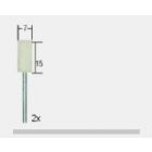 Proxxon Micromot Filzpolierstift zylindrisch Ø 7 x 15 mm.