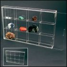 Vitrine 300 x 200 x 45 mm. mit 12 Fächern 