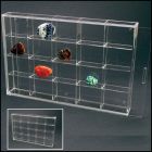 Vitrine 300 x 200 x 45 mm. mit 20 Fächern 
