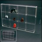 Vitrine 350 x 240 x 45 mm. mit 12 Fächern 