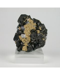 Sphalerit mit Rhodochrosit, Quarz und Galenit aus Trepca in Kosovo 