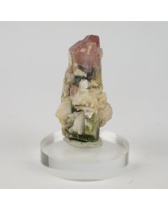 Grüner, rosa Turmalin mit Albit - Pakistan