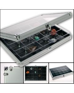 Alu Sammel-Vitrine 295x203 mm. - 1 Fach