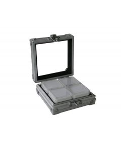 Alu Sammel-Vitrine 100x95 mm - 1 Fach 4W