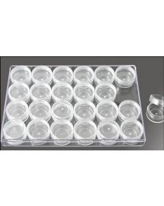 Acrylglass-Box mit 24 Runddosen