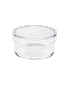 Runddose Ø 46 mm, H 23 mm.