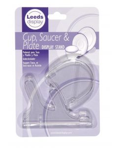 Tasse, Untertasse und Teller Ständer transparent