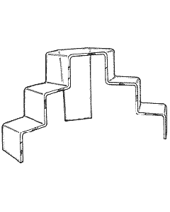 Doppelte Acrytreppe klein