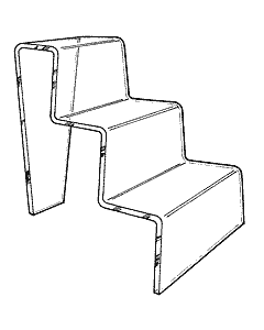 Acrylglastreppe 3-stufig