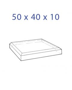 Acrylglas-Sockel 50 x 40 x 10 mm. mit Schräger Anfassung