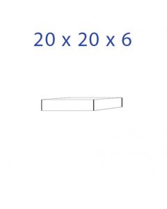 Acrylglas-Sockel 20 x 20 x 6 mm.