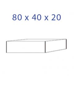 Acrylglas-Sockel 80 x 40 x 20 mm.