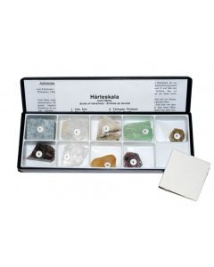 Kleine Härteskala MOHS in Kunststoffetui, 1 - 9