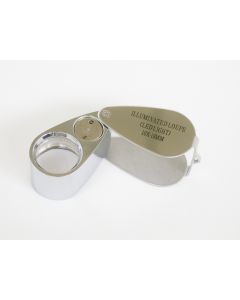 Einschlaglupe 10X, Ø 18 mm. mit 2 Leds