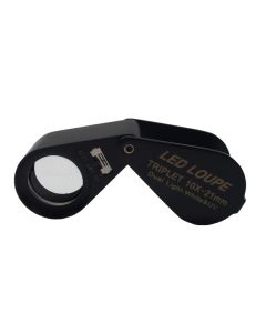 Einschlaglupe 10X, Ø 21 mm. mit 6 Leds und UV Licht