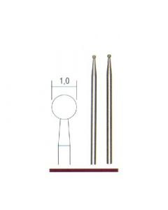 Diamantierte Schleifstift Kugelform Ø 1,0 mm.