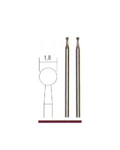 Diamantierte Schleifstift Kugelvorm Ø 1,8 mm.
