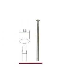 Diamantierte Schleifstift Linsenform Ø 5,0 mm.
