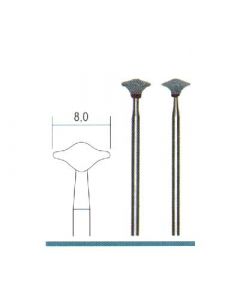 Silicium Carbid Schleifstiften Linsenform Ø 8,0 mm.
