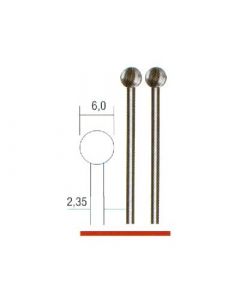 Frässtift Stahl Kugelform Ø 6,0 mm.