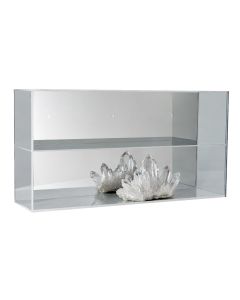 Transparenter Acrylglas Schaukasten mit Spiegelwand für Edelsteine und Sammlerstücke