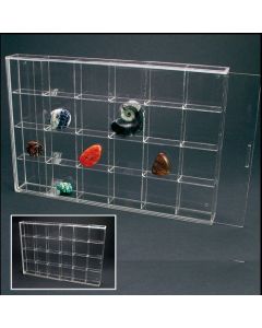 Vitrine 350 x 240 x 45 mm. mit  24 Fächern 