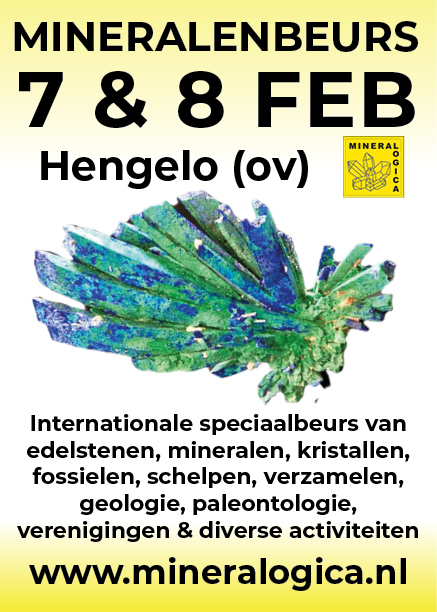 Mineralenbeurs Mineralogica Hengelo 8 en 9 februari 2026